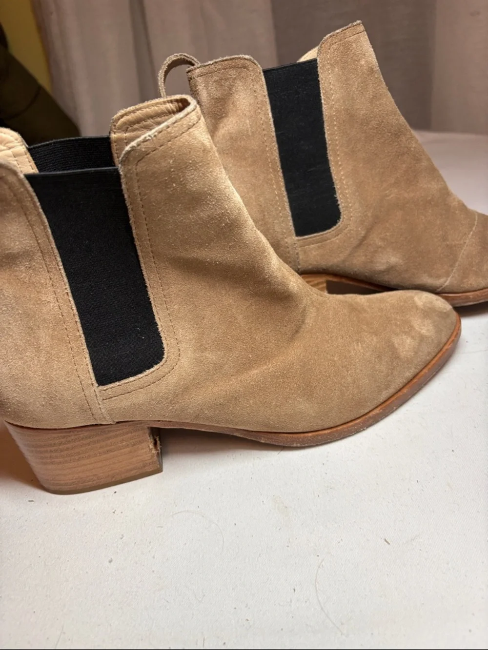 rag & bone Tan Suede Chelsea Ankle Boots Size 39